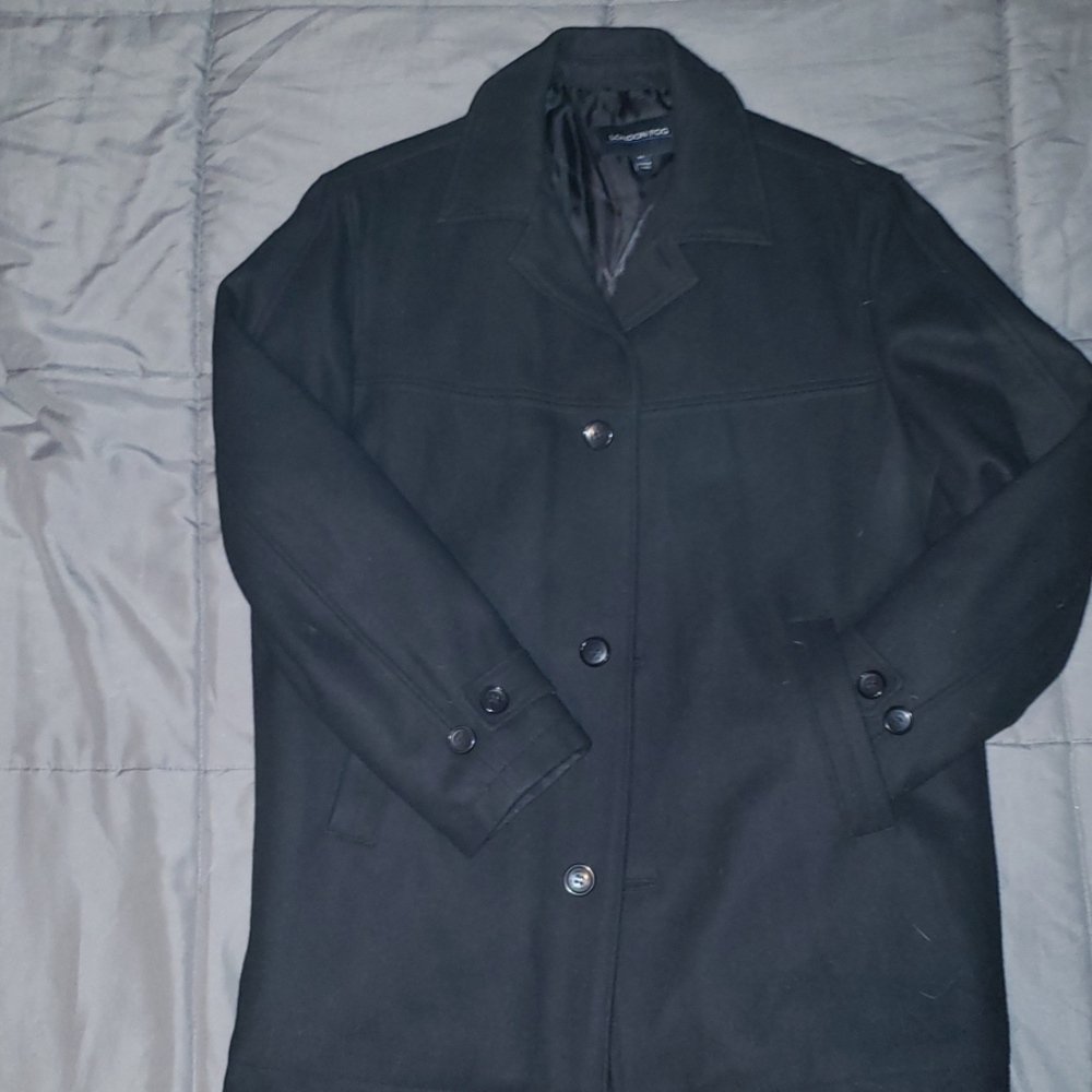 Men's London Fog black peacoat